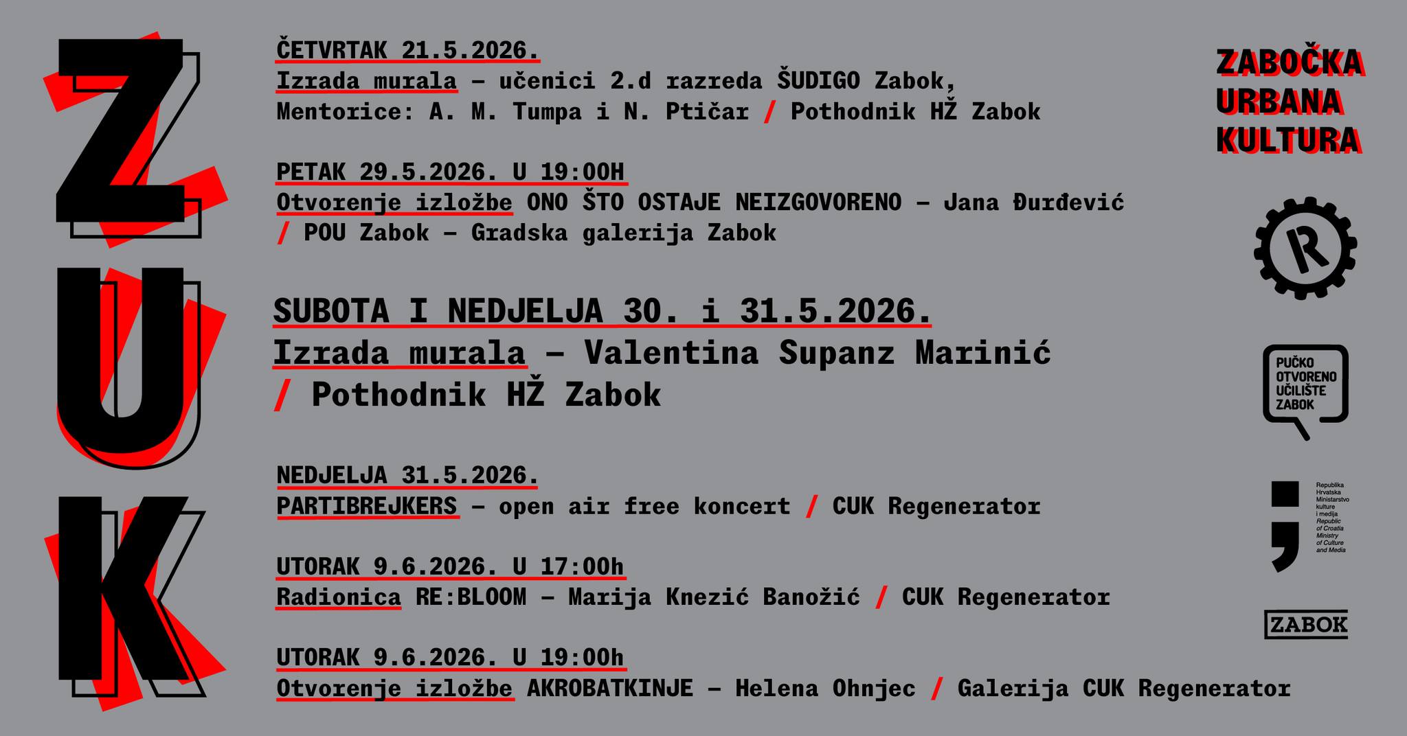ZUK – ZABOČKA URBANA KULTURA 2026.